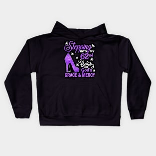 Stepping Into My 62nd Birthday With God's Grace & Mercy Bday Kids Hoodie